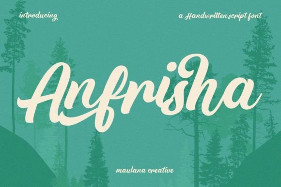 Anfrisha Cursive Font for Creative Crafts and Branding