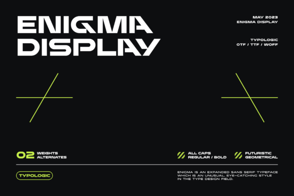 Enigma Display: A Unique Sans Serif Typeface for Bold Branding