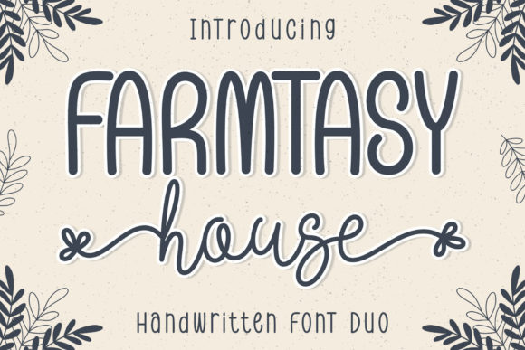 Farmtasy House Font: A Vintage Touch for Branding and Print Projects