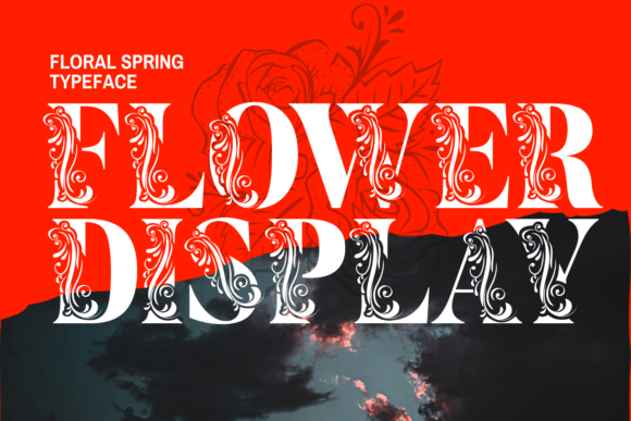 Flower Display Font for Feminine Branding and Decorative Typography