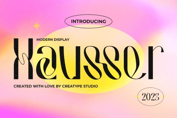 Hausser Modern Display: A Bold Typeface for Creative Publishing