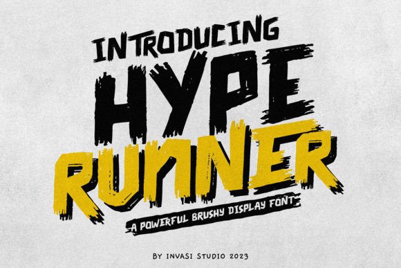 Hype Runner - Brushy Display: A Bold Typeface for High-Impact Web Design