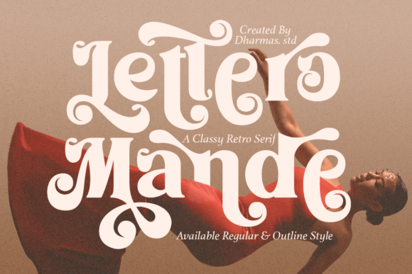 Lettero Mande: A Nostalgic Vintage Font for Creative Makers