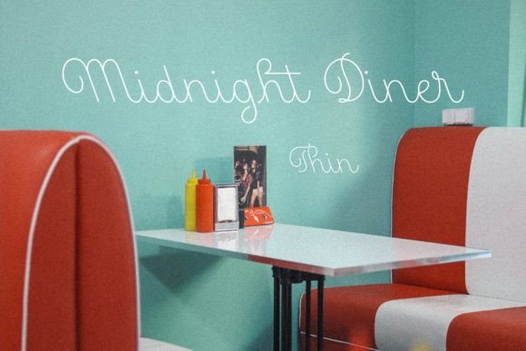 Midnight Diner Thin: A Script Font That Brings Personality to Branding