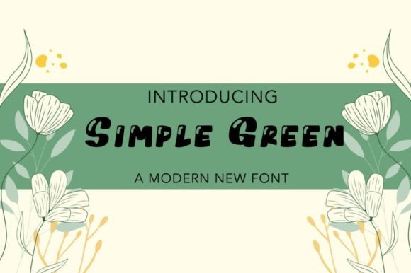 Simple Green Font for Vibrant Editorial Design