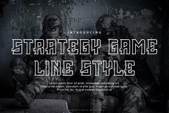 Strategy Game Line Font for Bold Branding and Marketing Creatives