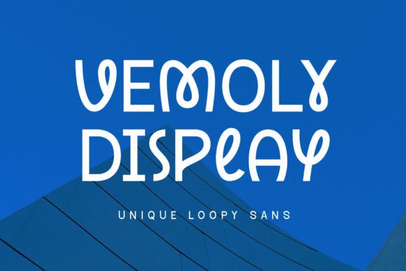 Vemoly Display: A Minimalist Font with a Playful Twist